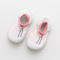 Sapatilhas de bebê anti-derrapantes de moda bonitos de desenho animado com sola de borracha